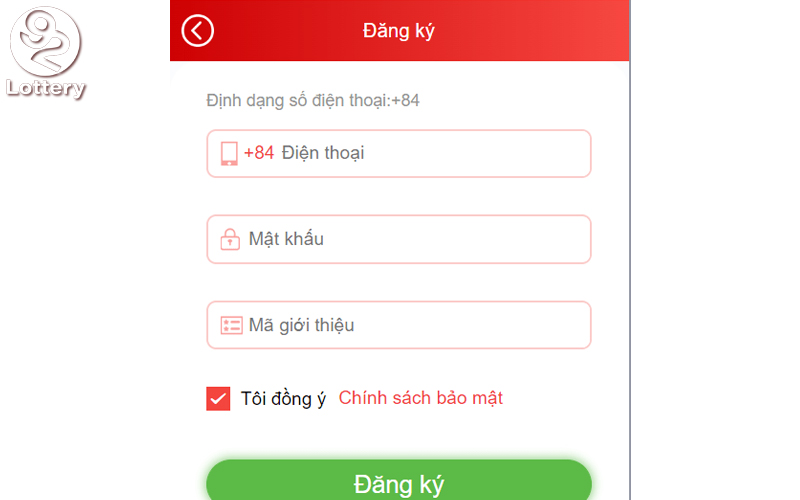 Chiến thuật đăng ký tài khoản 92Lottery trên app nhanh chóng