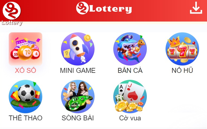 92lottery sở hữu kho game phong phú